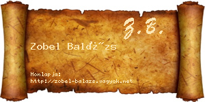 Zobel Balázs névjegykártya
