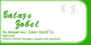 balazs zobel business card